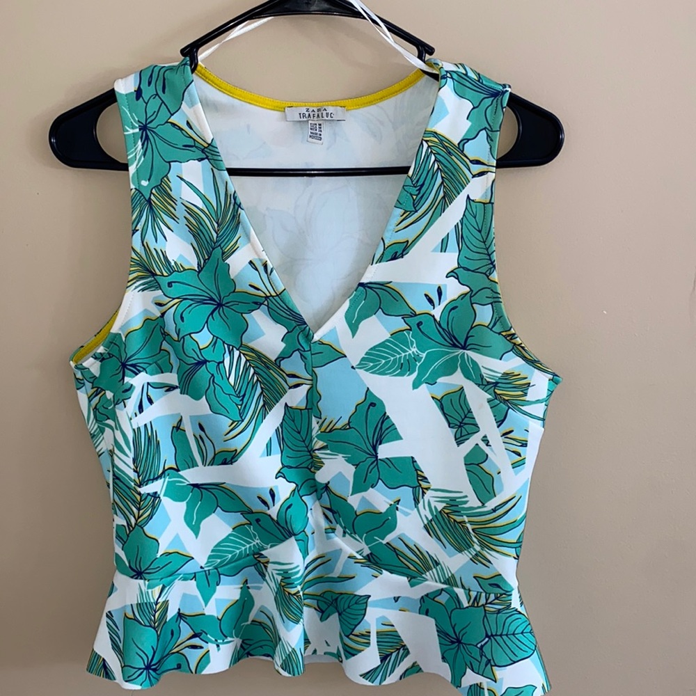 Colorful Zara peplum top